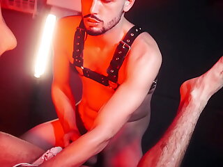 Lucao's a kinky pup, craving a dominant master. He eagerly pleases with his wet pussy and tight hole. Watch as he's fisted and stretched to the limit, all while sucking a big cock.